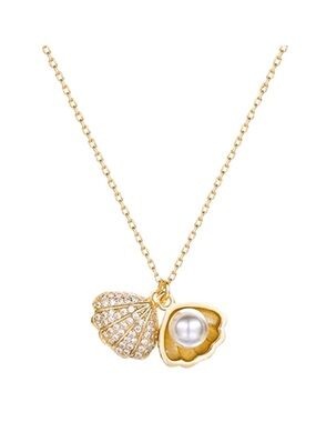 Charlotte & Lexi Shell Pearl Necklace